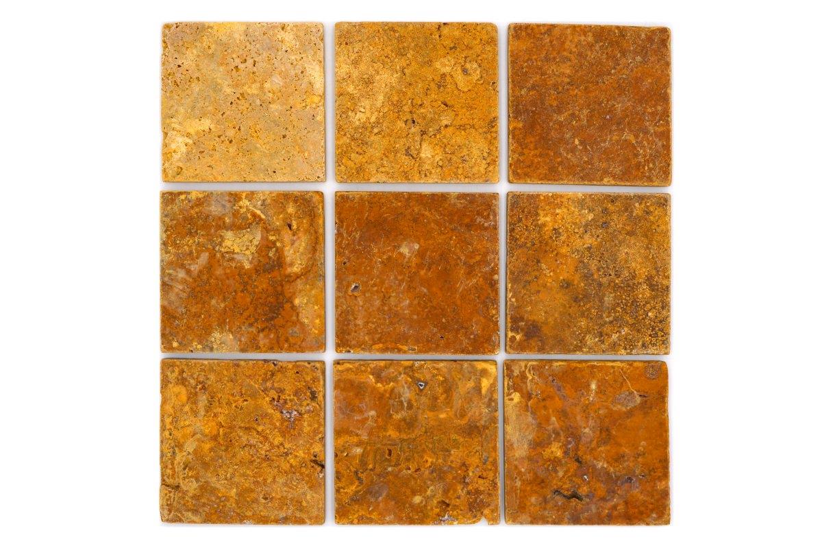Fliese Gold Antik Travertin 100x100x10 mm