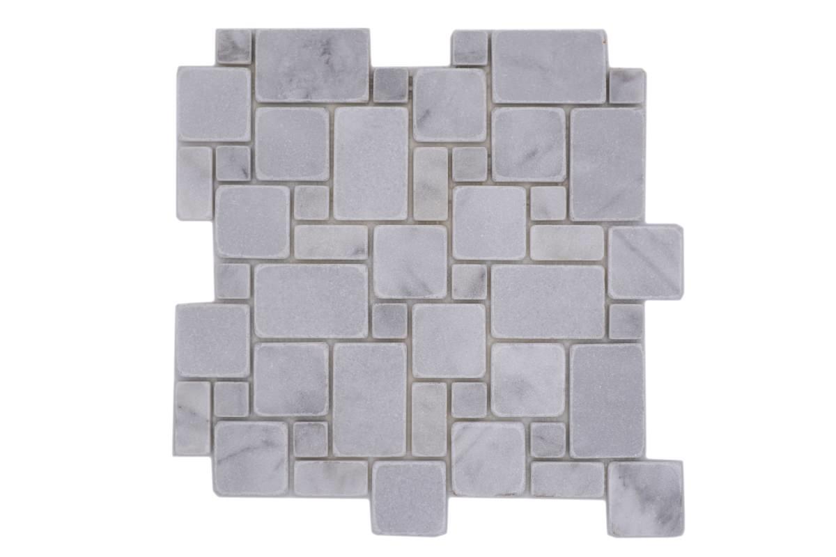 Mosaik Ibiza Marmor getrommelt Mini Pattern 23x23+23x48+48x48+48x75x10
