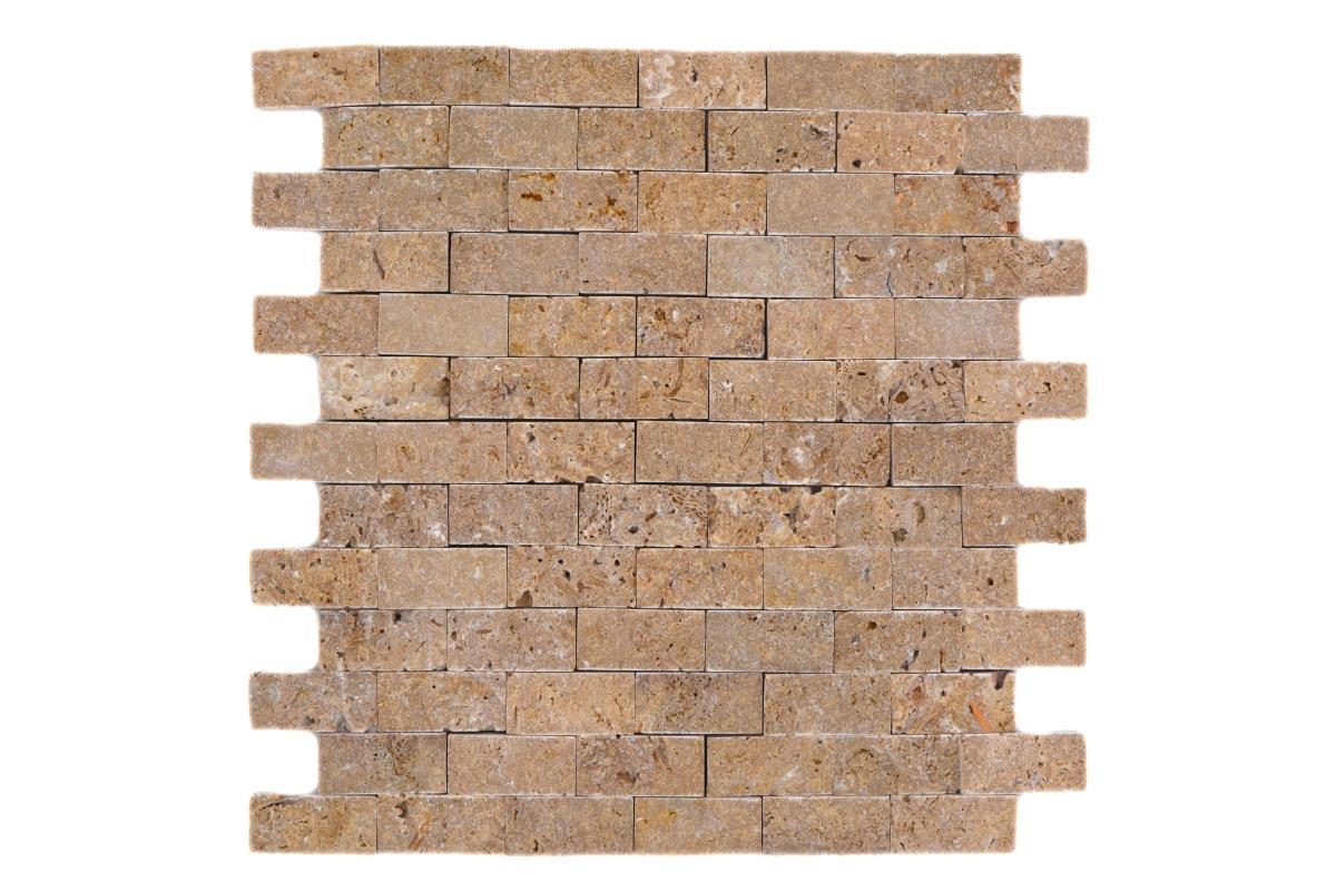 Brick Splitface Noce Travertin 3D 23x48x12 mm