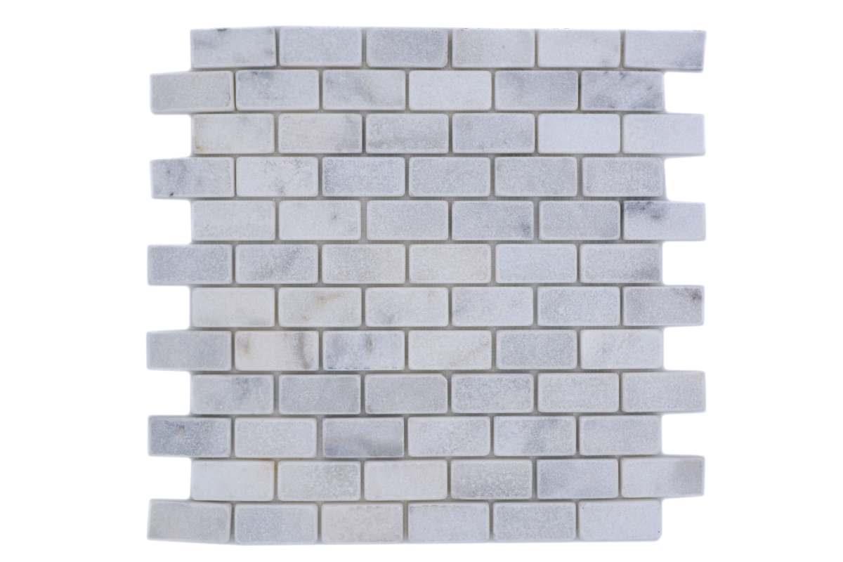 Mosaik Brick Splitface Ibiza White Marble 3D 23x48x12