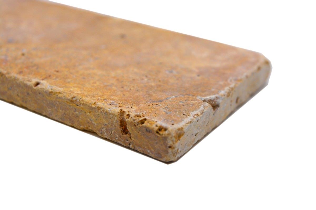 Fliese Gold Antik Travertin Metro 75x150 mm